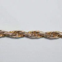 Цепь декоративная кордового плетения, 10 мм, в двух цветах