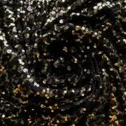 Изображение Сетка с мелкими пайетками, черный, золото