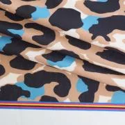 Изображение Футер трехнитка, леопард, беж, голубой, черный, белый