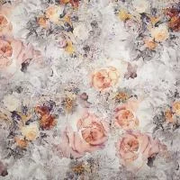 Изображение Шелк стрейч искусственный розы акварель, 3 цвета