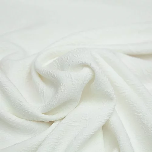 Изображение Жаккард фукра стрейч, вискоза, молочный цвет