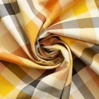 Изображение Костюмная ткань, клетка, двусторонняя, желтый, дизайн BURBERRY