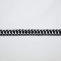 Цепь декоративная панцирного плетения, 10 мм, черный цвет