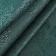 Изображение Подкладочная ткань темно-зеленая, жаккард, огурцы