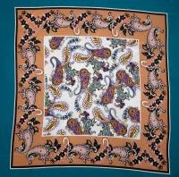 Изображение Шелк купон  платок 1,3м*1м турецкие огурцы