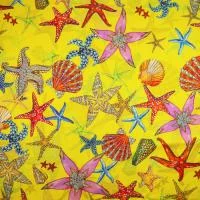 Изображение Трикотаж шелковый морские звезды, дизайн VERSACE, 2 цвета