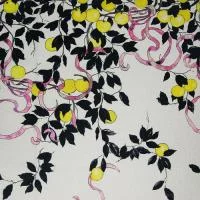 Изображение Фукра, полиэстер, лимонное дерево и ленточки, дизайн GIAMBATTISTA VALLI